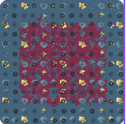 pretied lined petal grid