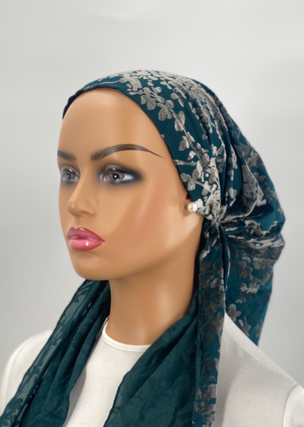 headscarf velour fleur