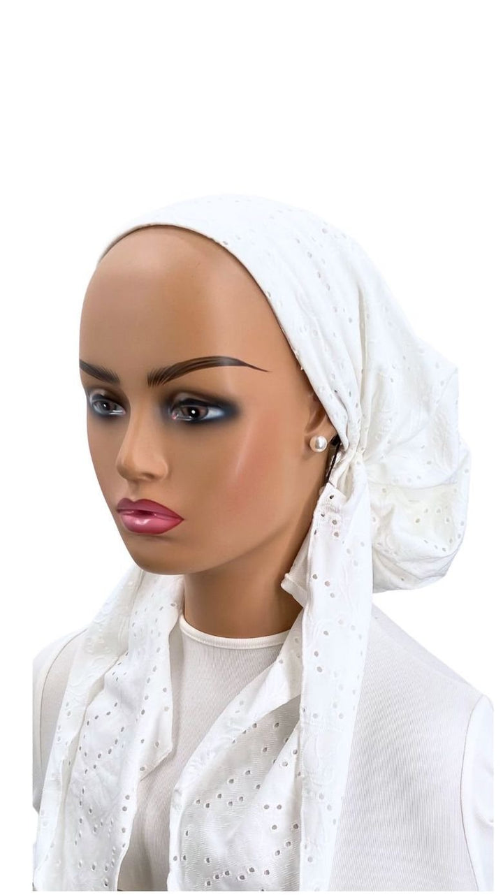 headscarf broderie eyelet versatile