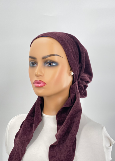 headscarf melange velvet