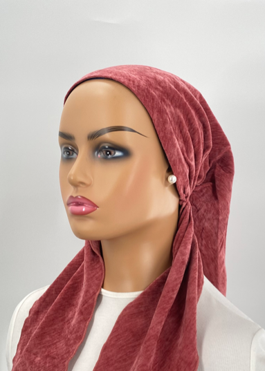 headscarf melange velvet