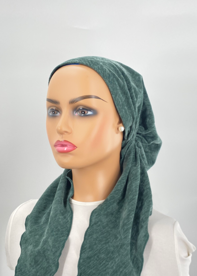 headscarf melange velvet