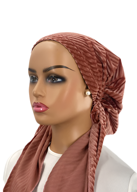 headscarf velvet stripes