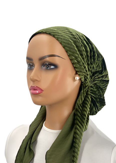 headscarf velvet stripes