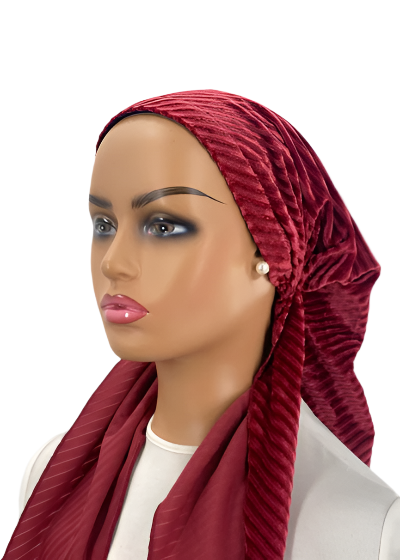 headscarf velvet stripes