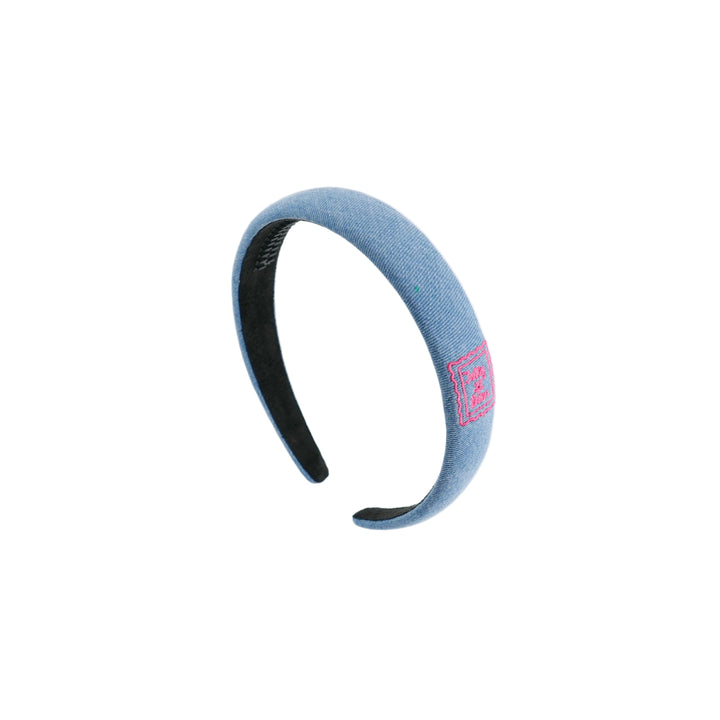 headband denim stamp narrow