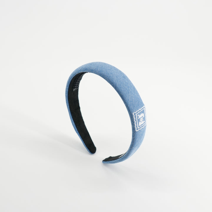 headband denim stamp narrow