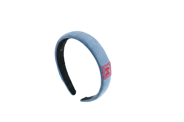 headband denim stamp narrow