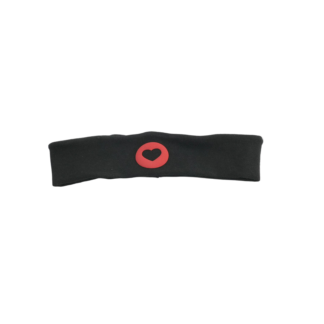 sweatband cut out heart logo