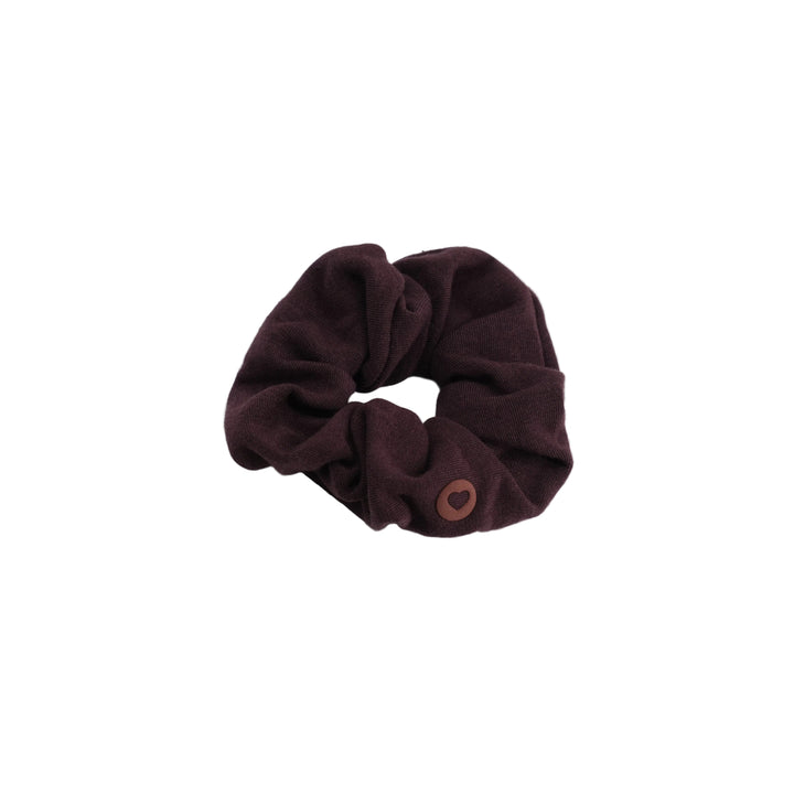 pony scrunchie cut out heart logo