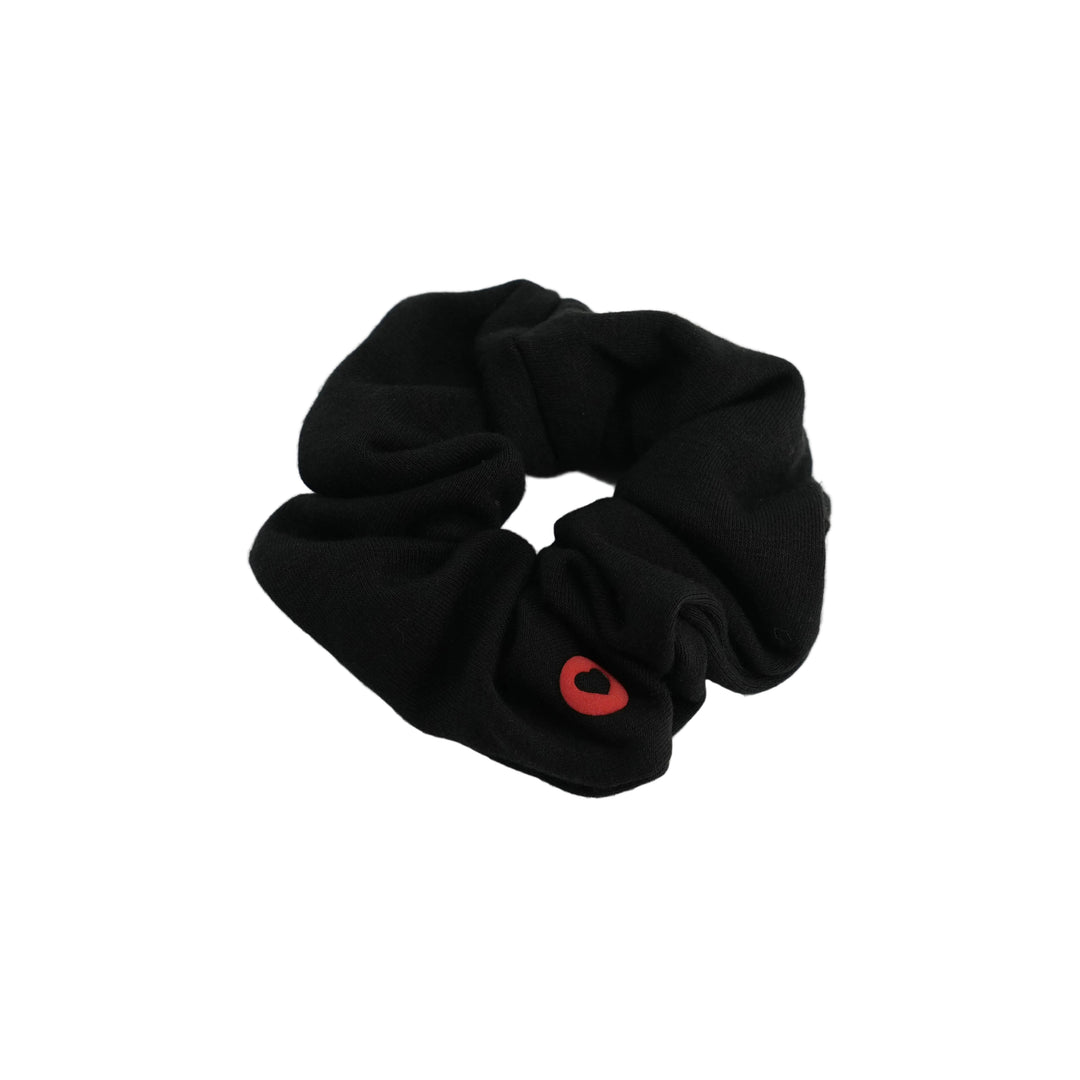 pony scrunchie cut out heart logo