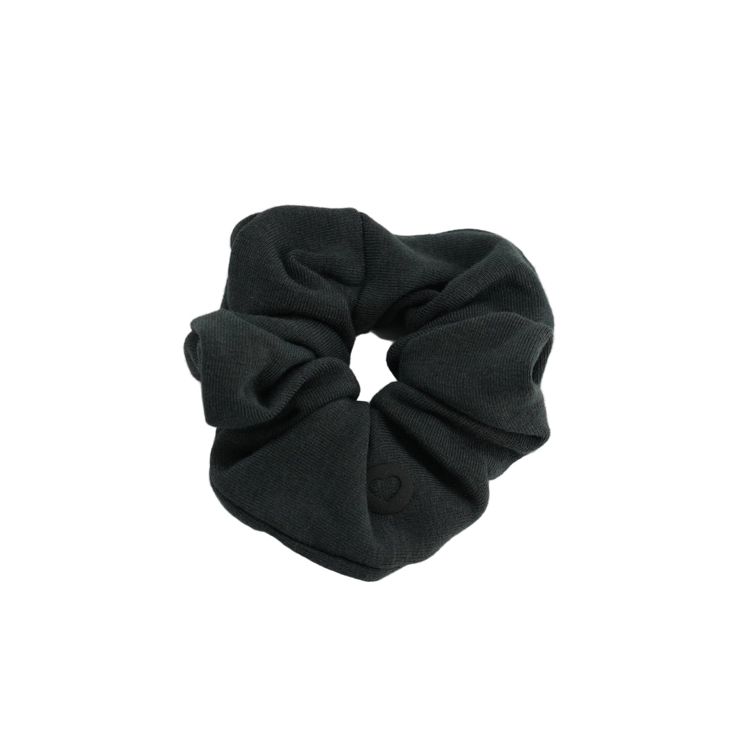 pony scrunchie cut out heart logo