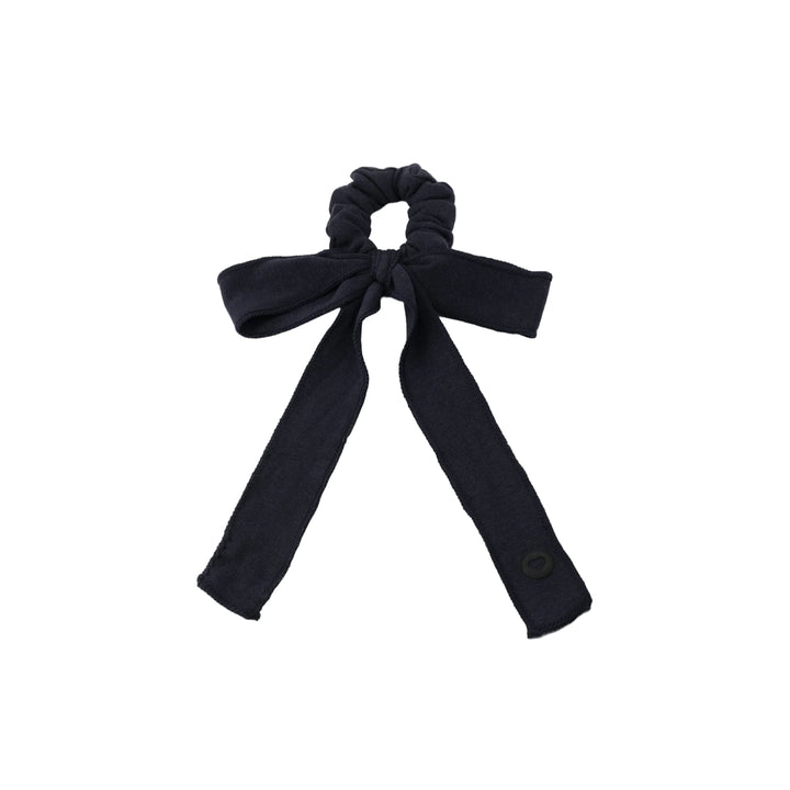 pony scrunchie hanging cut out heart logo