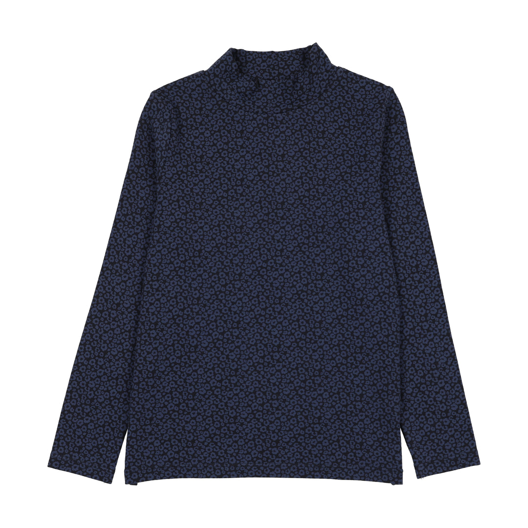 tee l/s printed mockneck