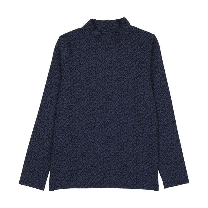 tee l/s printed mockneck