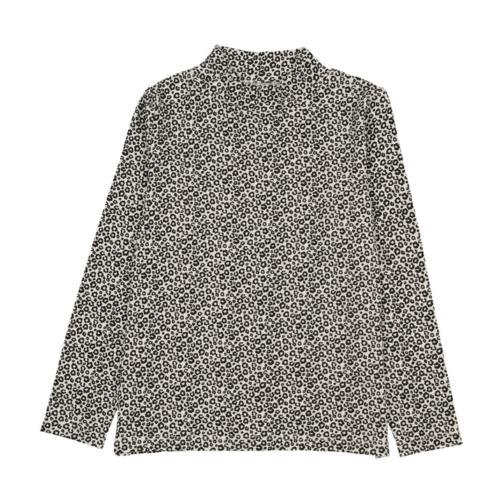 tee l/s printed mockneck