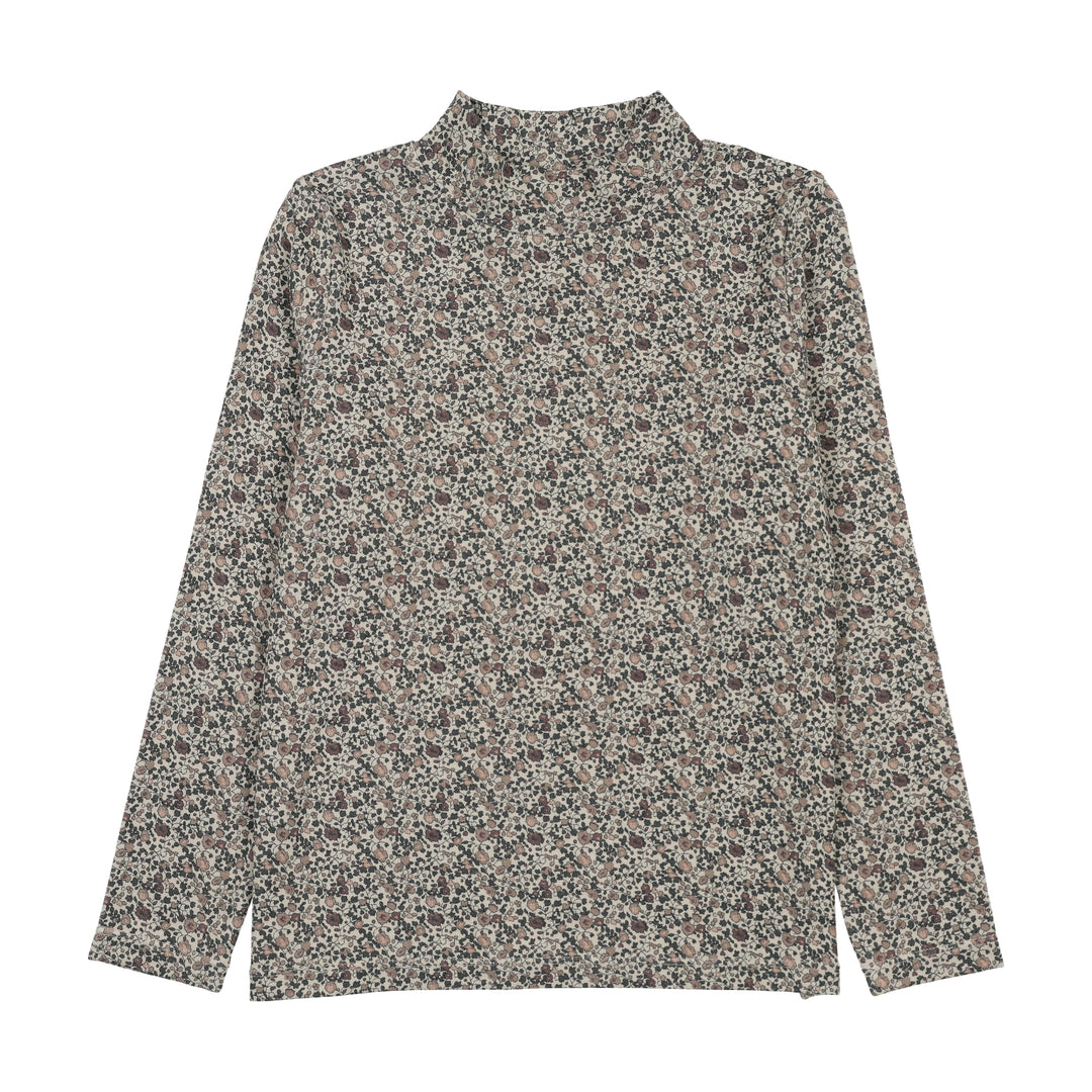 tee l/s printed mockneck