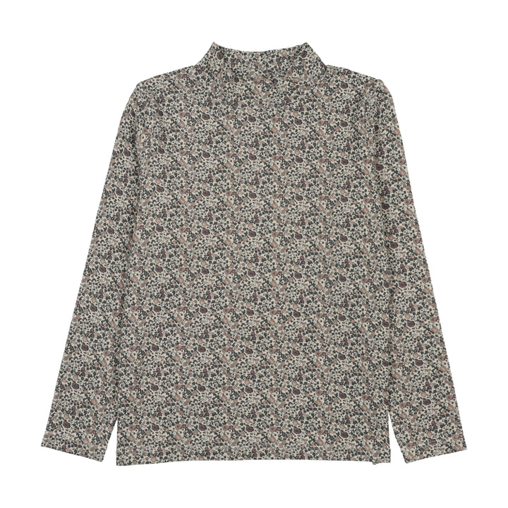 tee l/s printed mockneck