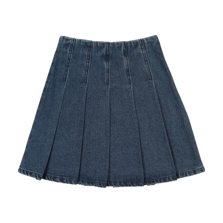 skirt pleated denim
