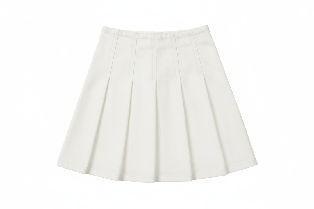 skirt pleated denim