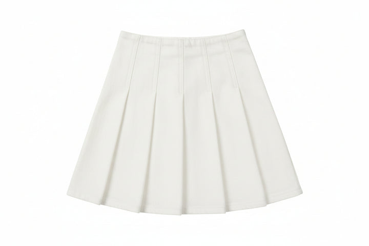 skirt pleated denim