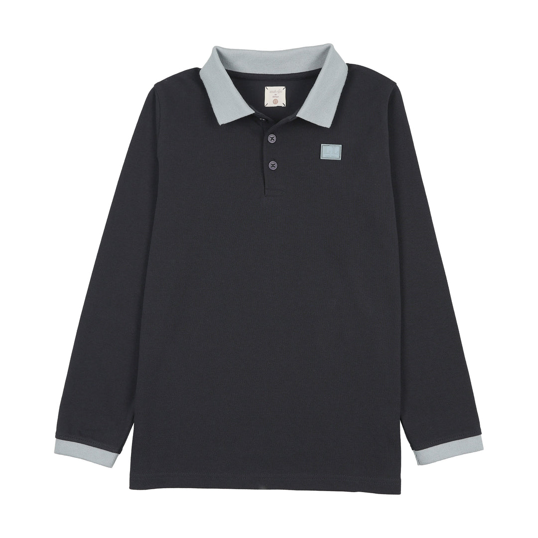 polo l/s contrast collar