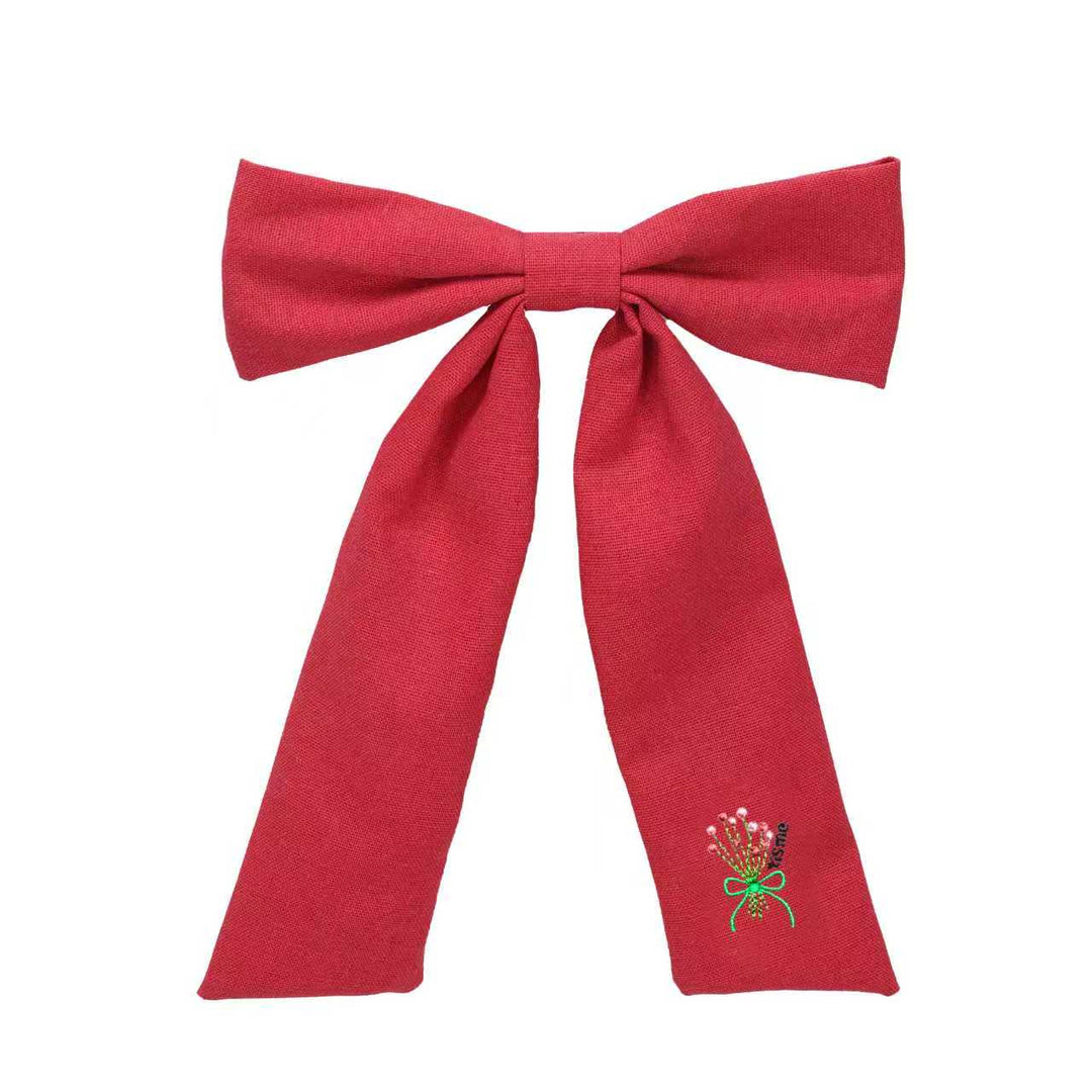 clip bouquet embroidery knit bow