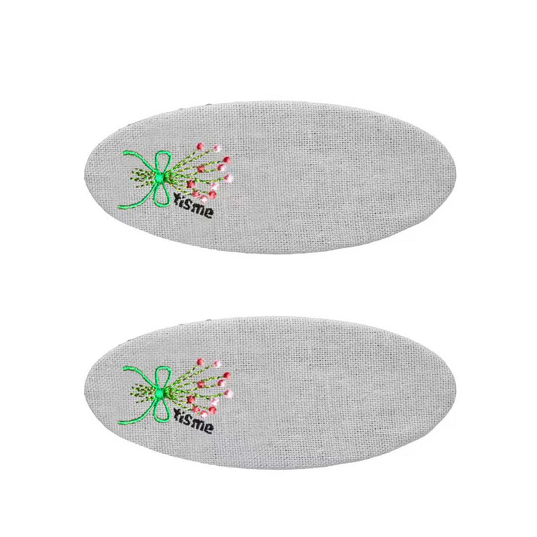 clip barrette bouquet embroidery knit
