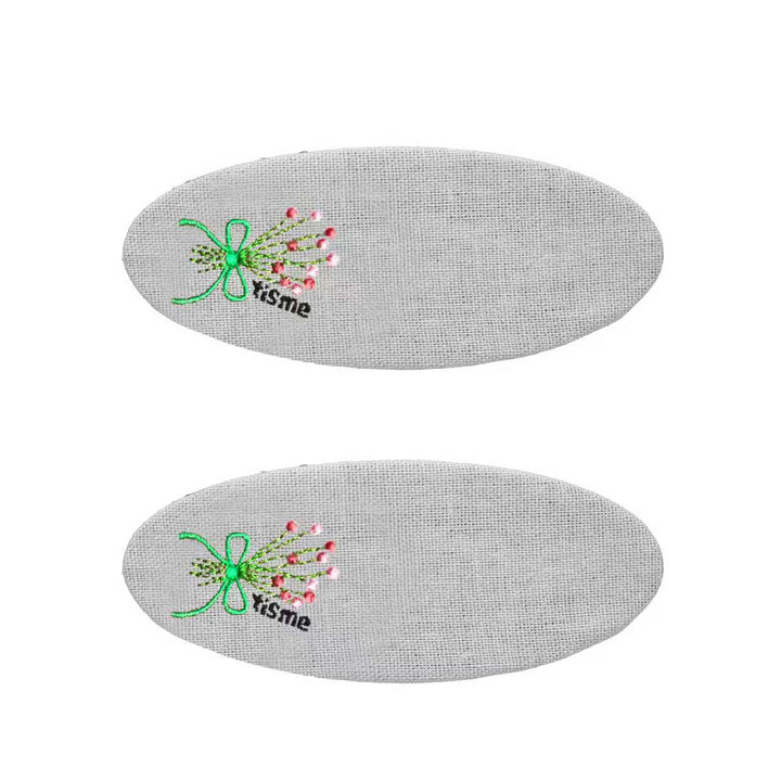 clip barrette bouquet embroidery knit