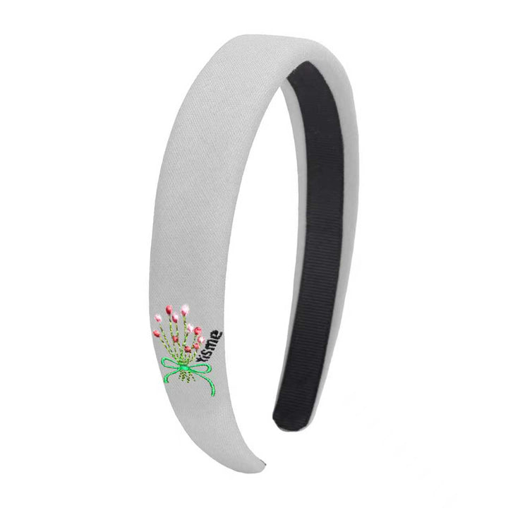 headband hard bouquet embroidery knit