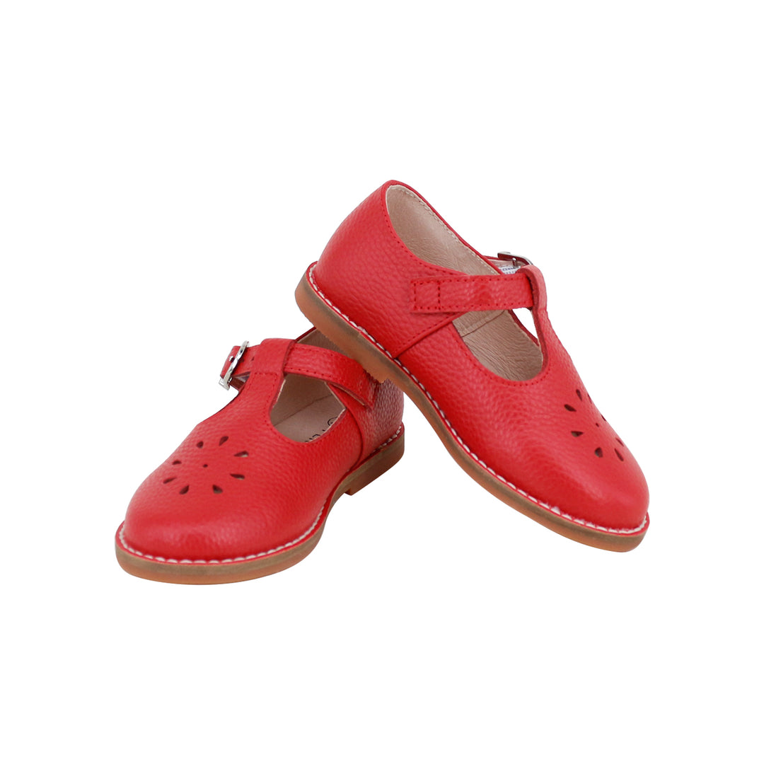 shoes starburst t strap pebbled leather