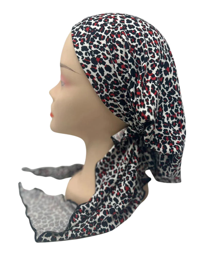 headscarf lined summer leopard