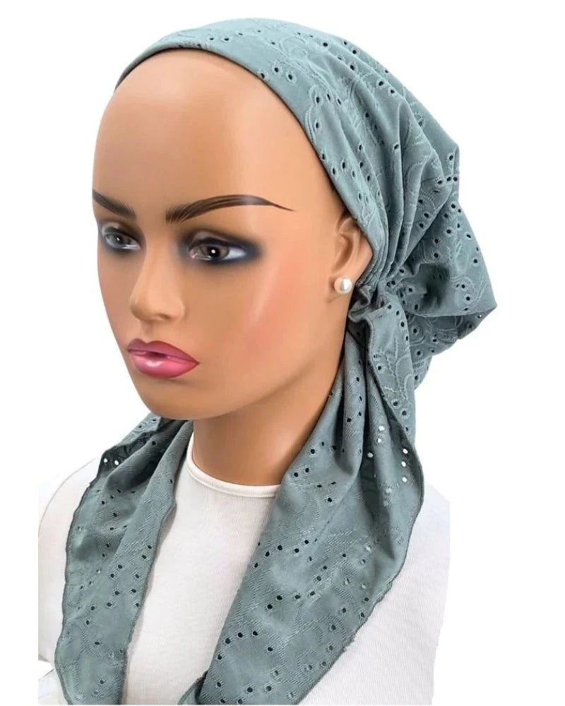 headscarf broderie eyelet