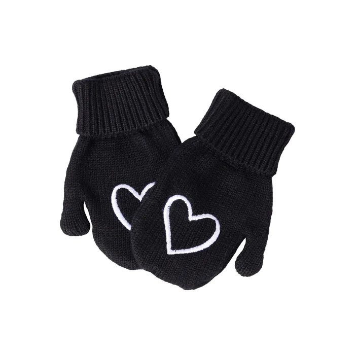 mittens embroidered heart