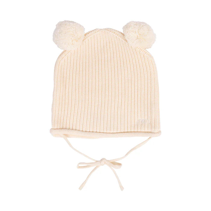 hat rolled edge pom pom beanie