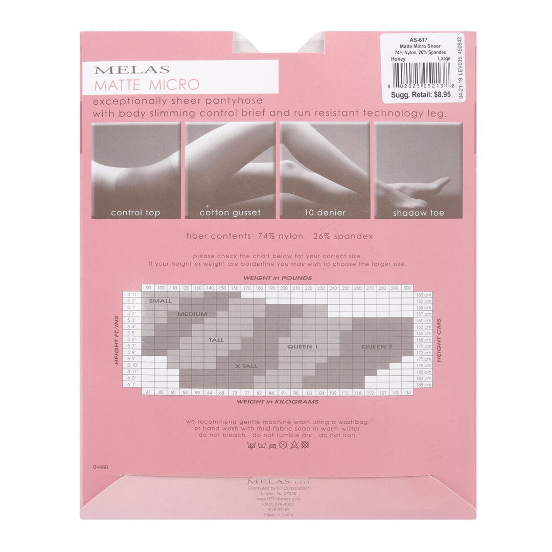 pantyhose matte micro ct 10 denier