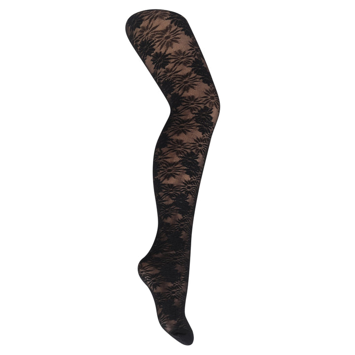 design tights sheer flower