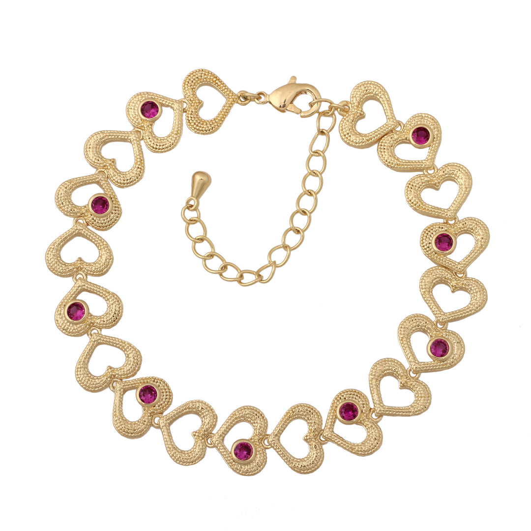 bracelet lined up hearts