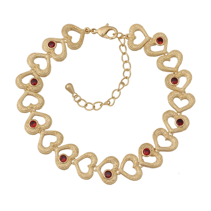 bracelet lined up hearts