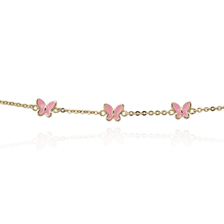 bracelet painted enamel butterflies