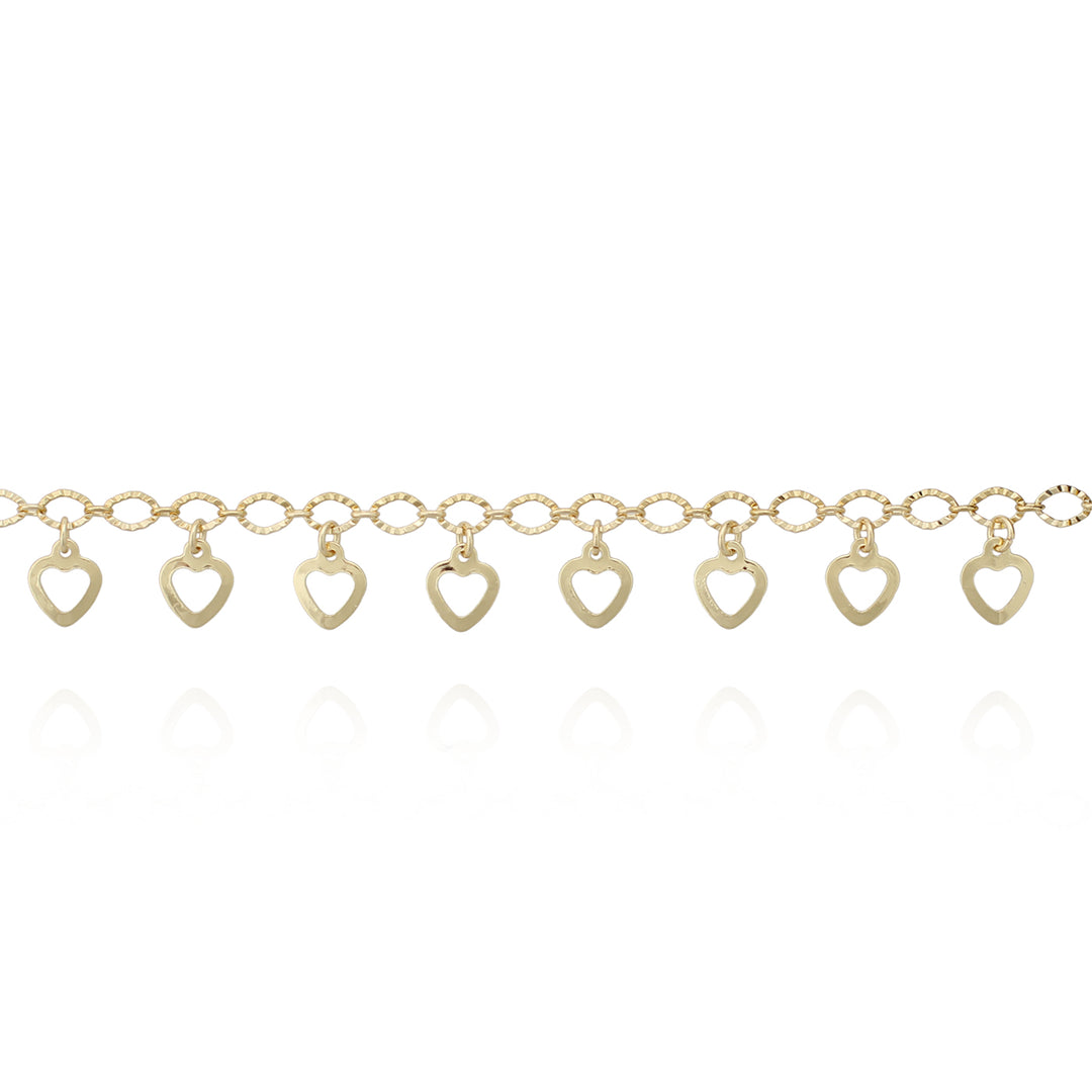 bracelet open heart charm