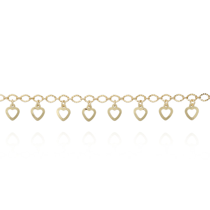 bracelet open heart charm