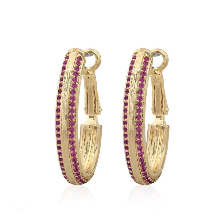 earring huggie brushed gold ribbon