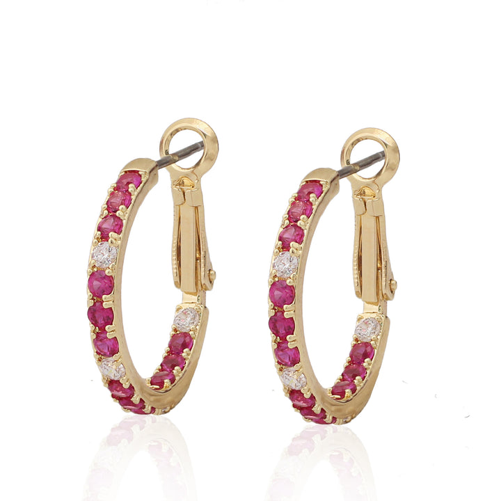 earring hoop huggie thin cz