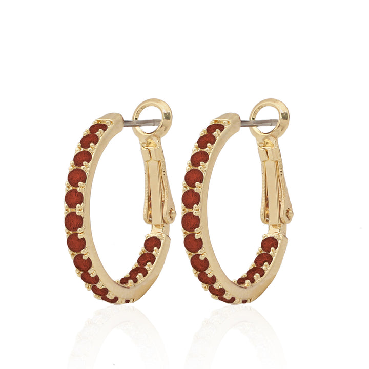 earring hoop huggie thin cz