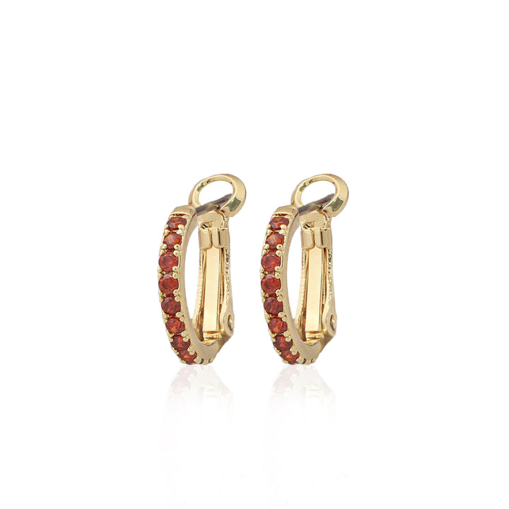 earring hoop huggie thin cz