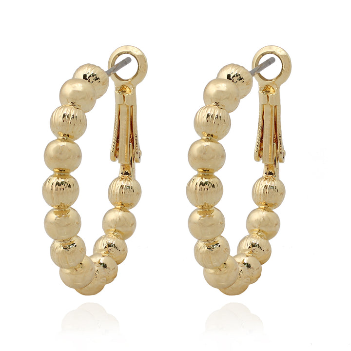 earring huggie gold balls
