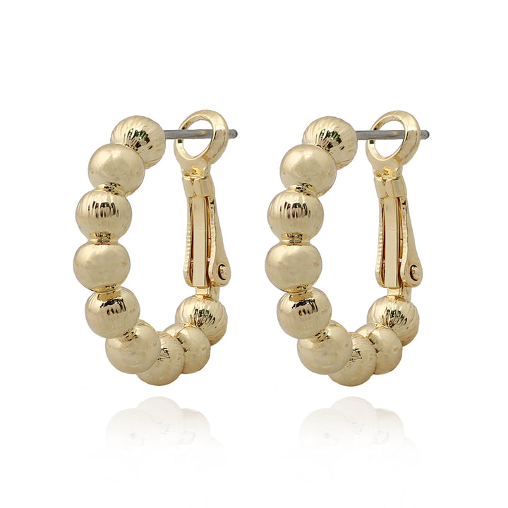 earring huggie gold balls