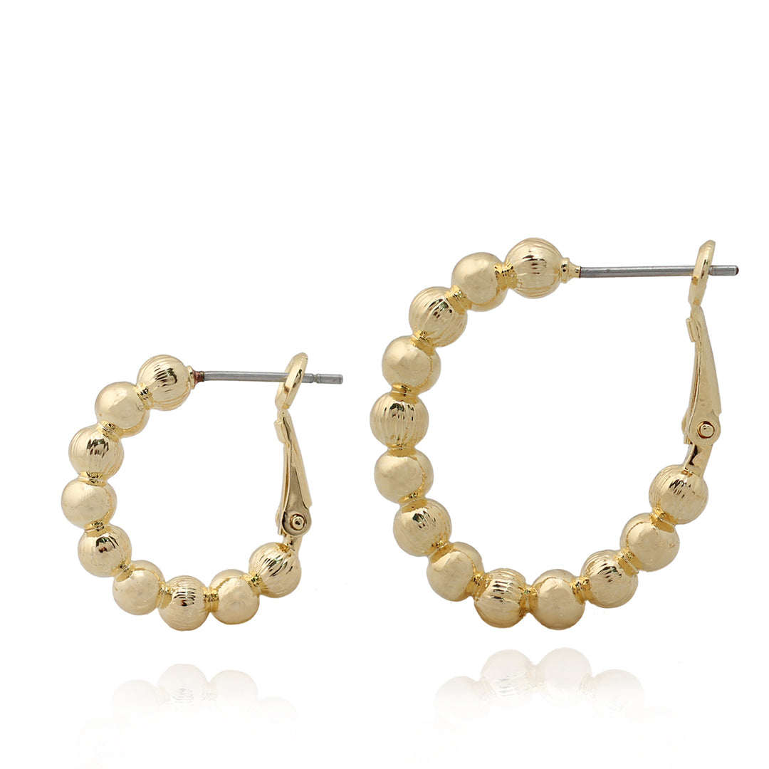 earring huggie gold balls