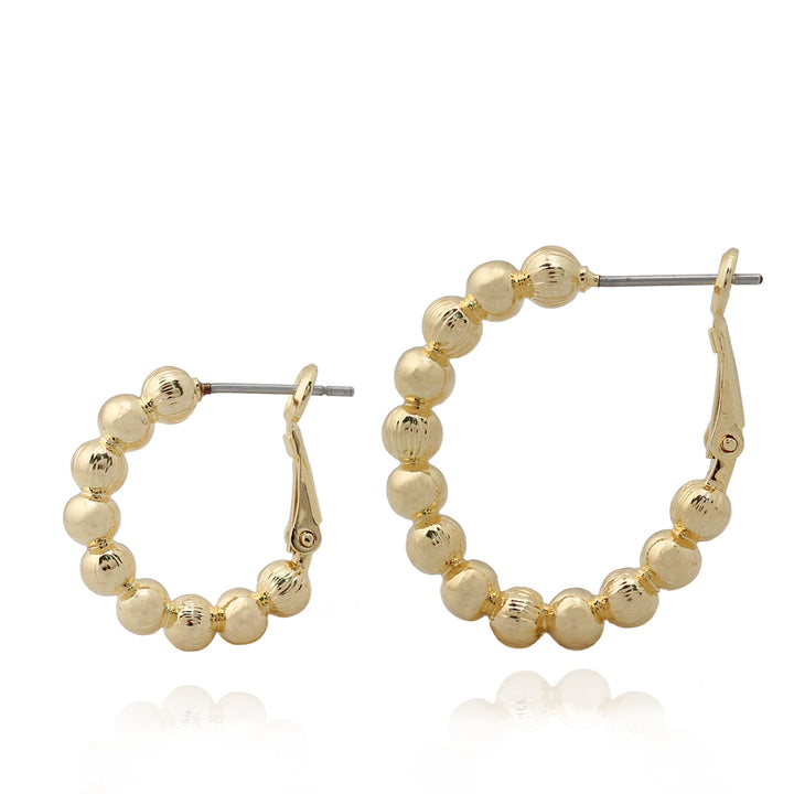 earring huggie gold balls